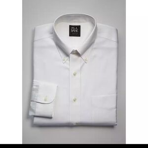 NWT Jos A BANK Travelers 100% Cotton White Dress Shirt size 17-34